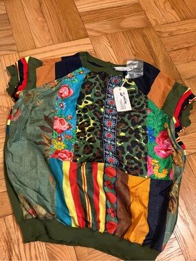 Pierre-Louis Mascia Silk Printed Shirt- Patchwork
